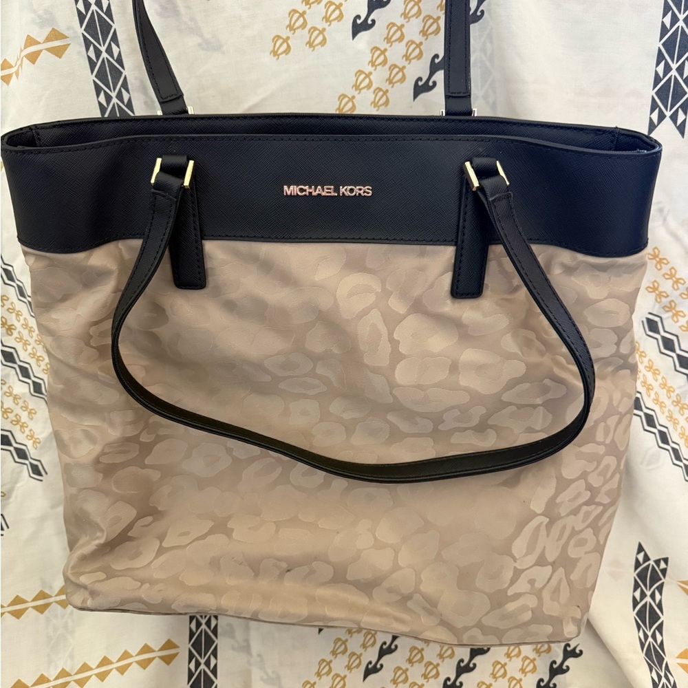 Michael Kors Black and Tan Women's Bag